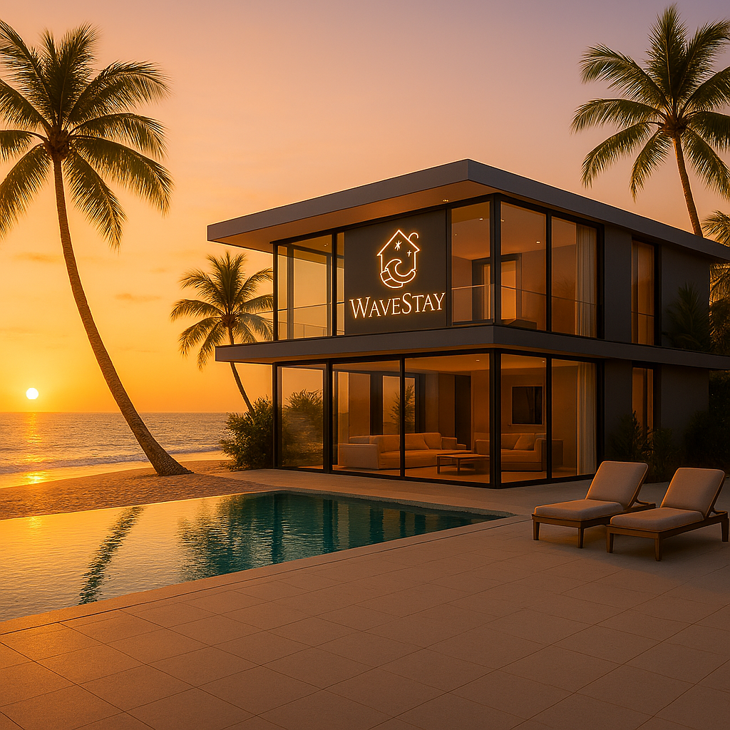 WaveStay boutique seaside hotel at golden hour